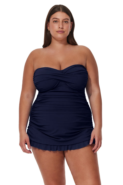 Profile by Gottex Tutti Frutti Plus Size Bandeau Swimdress